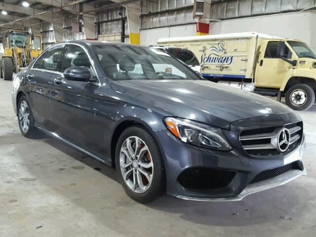 55SWF4KB2GU121525 - 2016 MERCEDES-BENZ C 300 4MAT GRAY photo 1