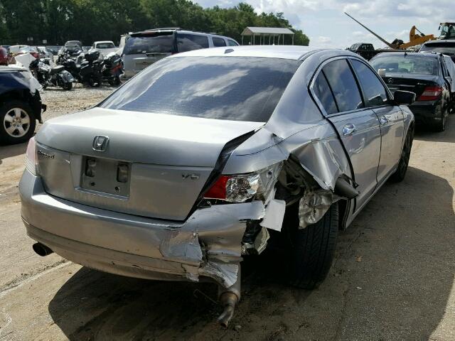 1HGCP36829A035168 - 2009 HONDA ACCORD EXL SILVER photo 4