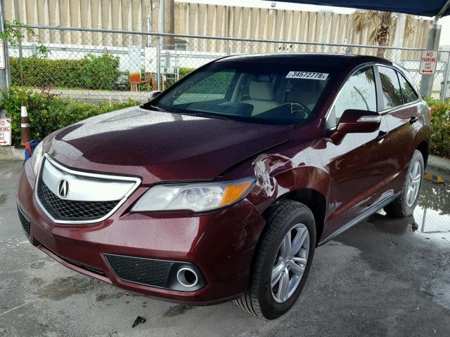 5J8TB3H54EL005511 - 2014 ACURA RDX TECHNO RED photo 2