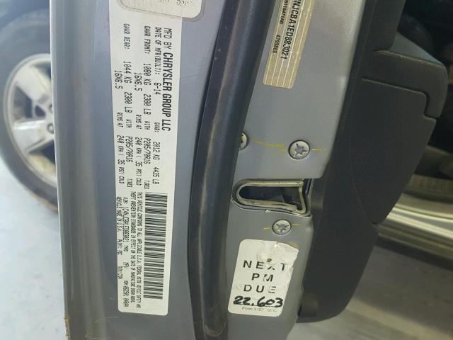 1C4NJCBA1ED883021 - 2014 JEEP COMPASS SP SILVER photo 10