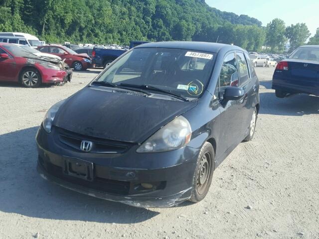 JHMGD38607S014944 - 2007 HONDA FIT S შავი ფოტო 2