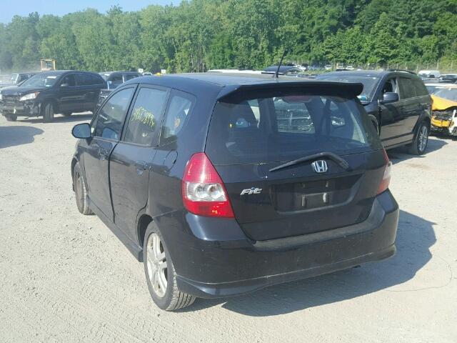 JHMGD38607S014944 - 2007 HONDA FIT S შავი ფოტო 3