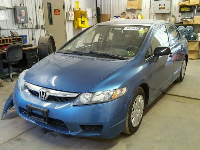 2HGFA16359H346733 - 2009 HONDA CIVIC VP BLUE photo 2