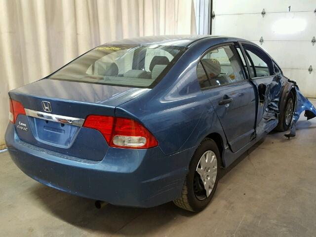 2HGFA16359H346733 - 2009 HONDA CIVIC VP BLUE photo 4