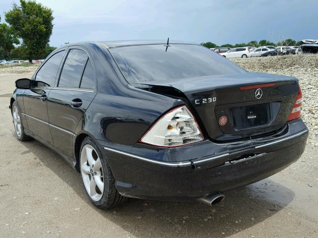 WDBRF52H56F741884 - 2006 MERCEDES-BENZ C GENERATI BLACK photo 3