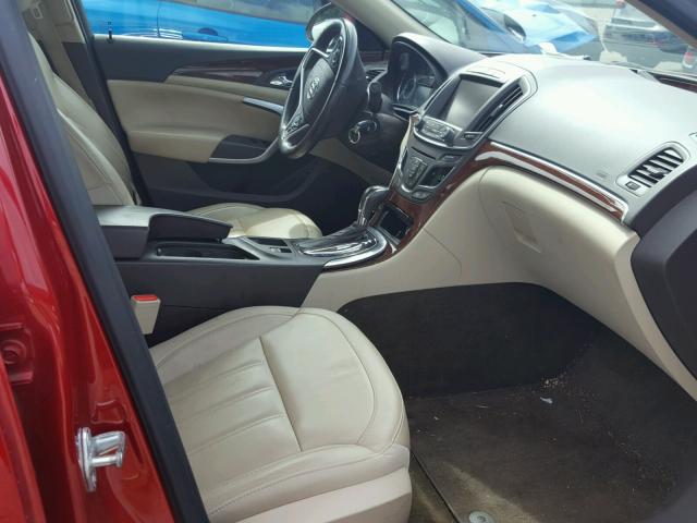 2G4GK5EX4E9229480 - 2014 BUICK REGAL RED photo 5