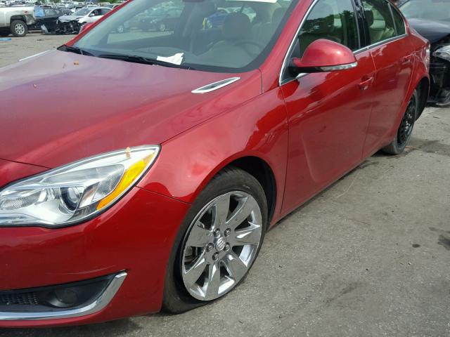 2G4GK5EX4E9229480 - 2014 BUICK REGAL RED photo 9