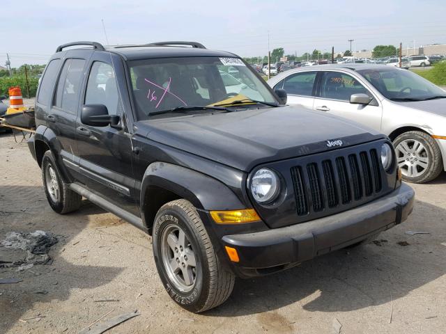 1J4GL38K35W665101 - 2005 JEEP LIBERTY RE BLACK photo 1