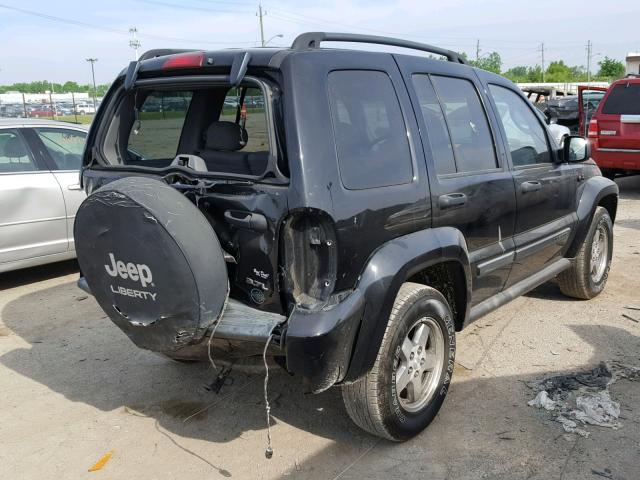 1J4GL38K35W665101 - 2005 JEEP LIBERTY RE BLACK photo 4