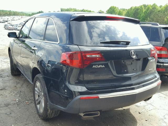 2HNYD2H59BH540684 - 2011 ACURA MDX ADVANC შავი ფოტო 3