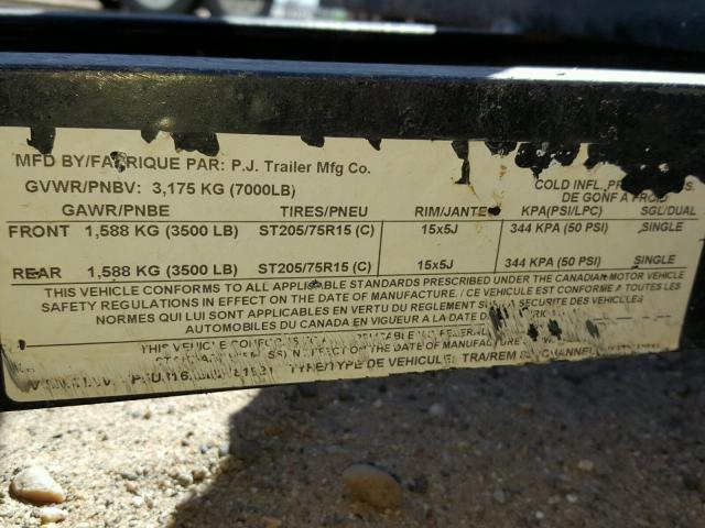 4P5U81622D2181921 - 2013 UTILITY TRAILER BLACK photo 10