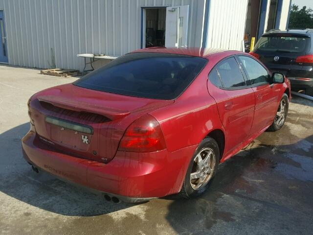 2G2WP522841300031 - 2004 PONTIAC GRAND PRIX RED photo 4