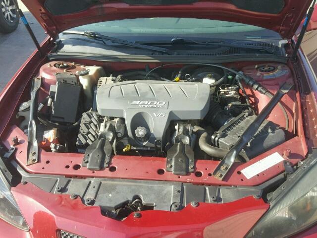 2G2WP522841300031 - 2004 PONTIAC GRAND PRIX RED photo 7