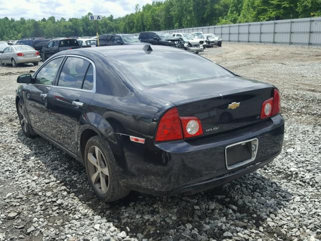 1G1ZC5E00CF162189 - 2012 CHEVROLET MALIBU 1LT BLACK photo 3