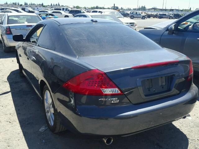 1HGCM82607A000409 - 2007 HONDA ACCORD EX GRAY photo 3