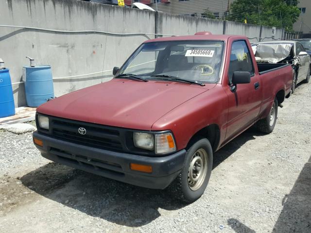 4TARN81A9RZ263820 - 1994 TOYOTA PICKUP 1/2 MAROON photo 2