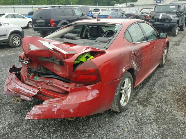 2G2WR554061249716 - 2006 PONTIAC GRAND PRIX RED photo 4