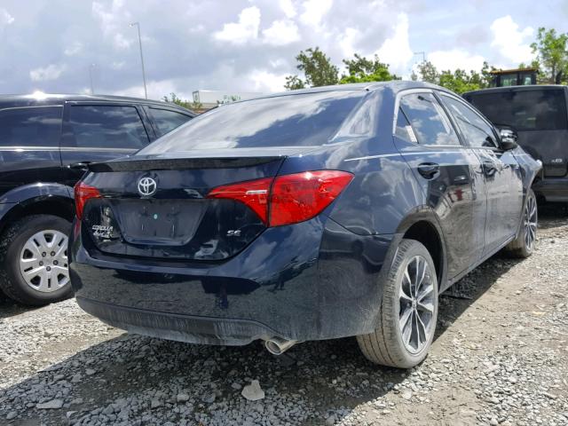 5YFBURHE6JP761723 - 2018 TOYOTA COROLLA L BLUE photo 4