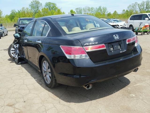 1HGCP3F80BA017970 - 2011 HONDA ACCORD EXL BLACK photo 3