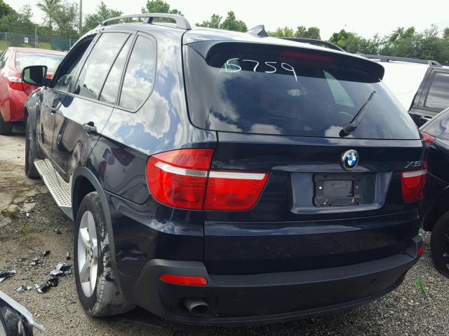 5UXFE43579L265759 - 2009 BMW X5 XDRIVE3 BLACK photo 3
