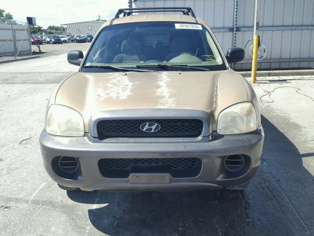 KM8SB82B71U014418 - 2001 HYUNDAI SANTA FE GOLD photo 9