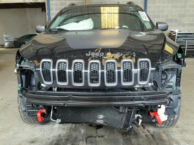 1C4PJMBS7FW575445 - 2015 JEEP CHEROKEE T BLACK photo 9