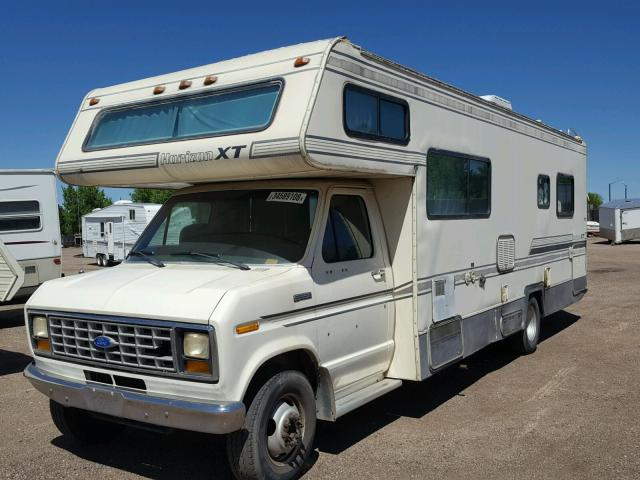 1FDKE30G6MHB38816 - 1991 FORD E350 BEIGE photo 2