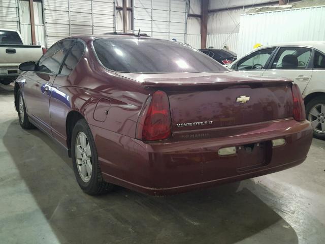 2G1WM15K769205272 - 2006 CHEVROLET MONTE CARL MAROON photo 3