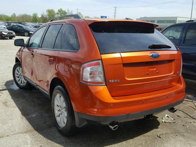 2FMDK49C17BA29592 - 2007 FORD EDGE SEL P ORANGE photo 3