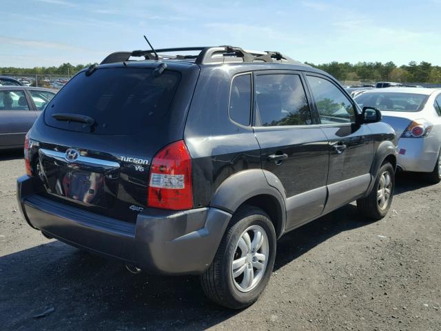 KM8JN72D67U495995 - 2007 HYUNDAI TUCSON SE BLACK photo 4