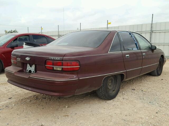 1G1BL53E1MR107685 - 1991 CHEVROLET CAPRICE MAROON photo 4