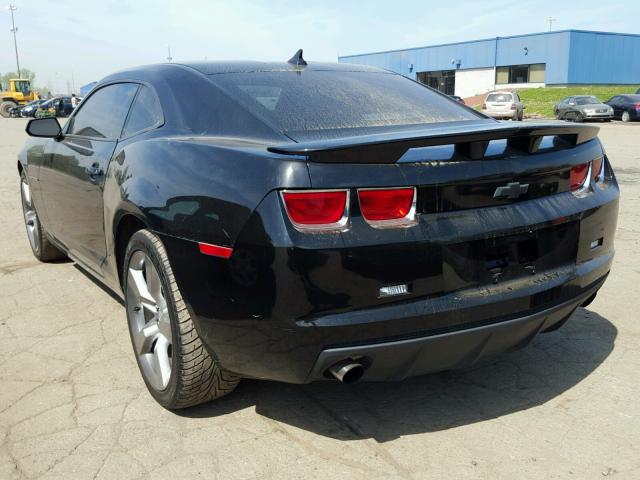 2G1FB1EV6A9105771 - 2010 CHEVROLET CAMARO LT BLACK photo 3