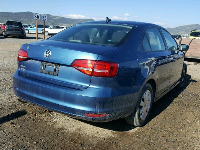 3VW2K7AJXFM281178 - 2015 VOLKSWAGEN JETTA BASE 蓝色 照片 4