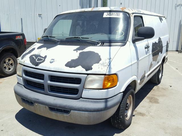 2B7HB11X2YK177187 - 2000 DODGE RAM VAN B1 WHITE photo 2