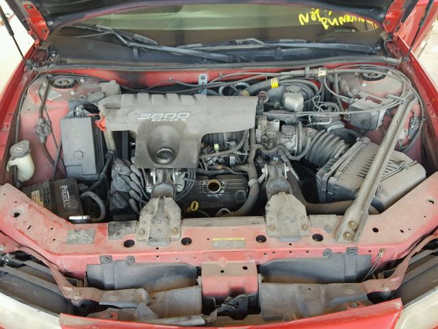 1G2WP12K52F101596 - 2002 PONTIAC GRAND PRIX RED photo 7