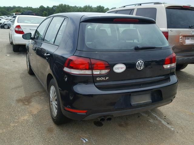 WVWDB7AJ0EW001486 - 2014 VOLKSWAGEN GOLF BLACK photo 3