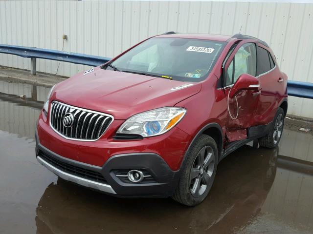 KL4CJFSB8EB511991 - 2014 BUICK ENCORE CON RED photo 2