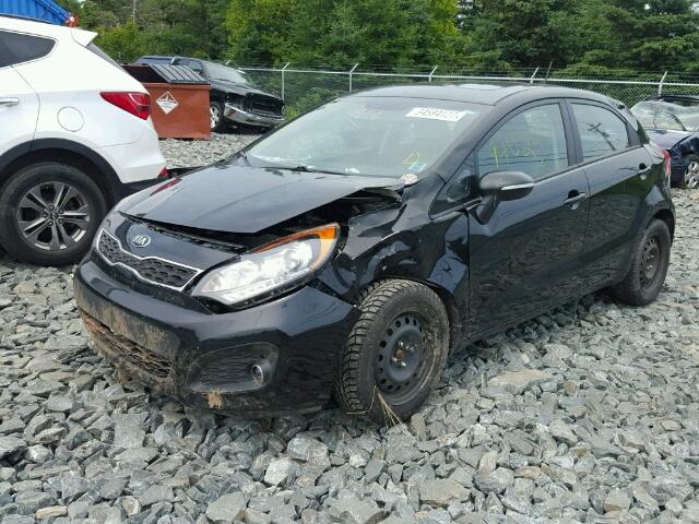 KNADN5A3XD6895568 - 2013 KIA RIO EX BLACK photo 2