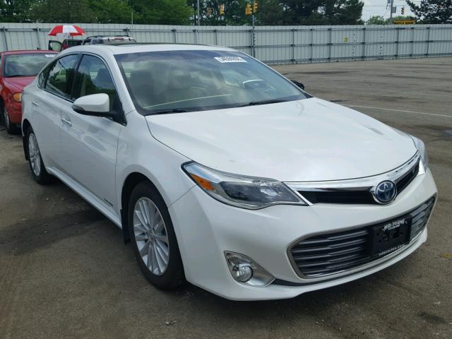 4T1BD1EB3EU034331 - 2014 TOYOTA AVALON HYB WHITE photo 1