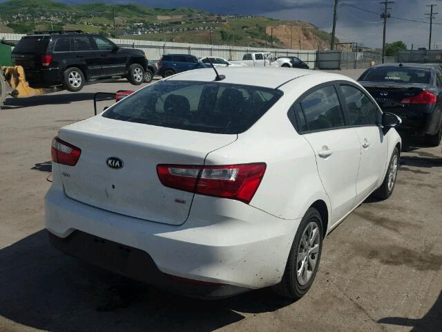 KNADM4A30G6654975 - 2016 KIA RIO LX WHITE photo 4