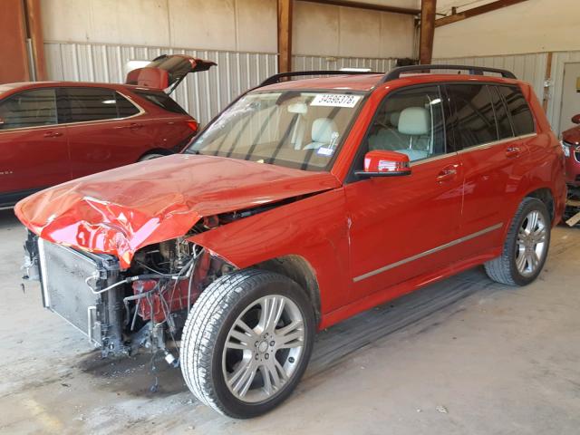 WDCGG5HB0DG007342 - 2013 MERCEDES-BENZ GLK 350 RED photo 2