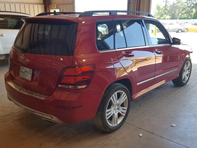 WDCGG5HB0DG007342 - 2013 MERCEDES-BENZ GLK 350 RED photo 4