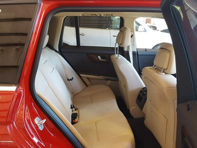 WDCGG5HB0DG007342 - 2013 MERCEDES-BENZ GLK 350 RED photo 6