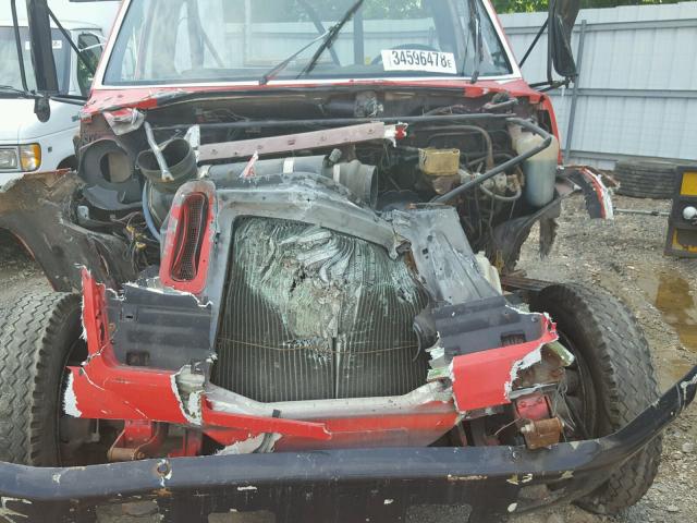 1FDNK74PXKVA14361 - 1989 FORD F700 F RED photo 7