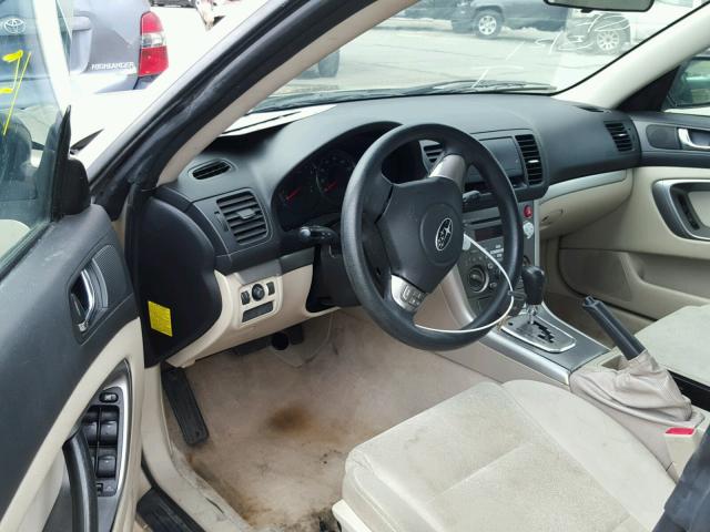 4S4BP60C987301415 - 2008 SUBARU OUTBACK GOLD photo 9