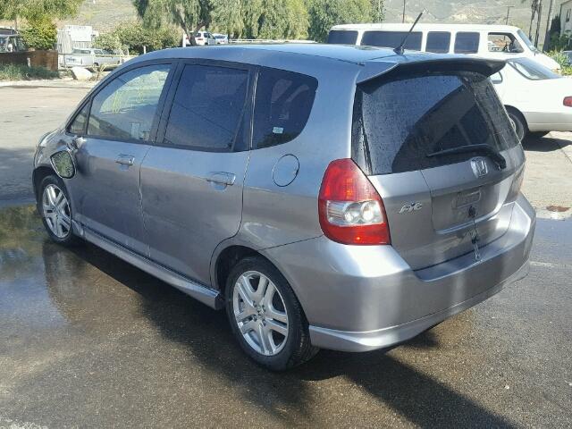 JHMGD38687S062885 - 2007 HONDA FIT S ვერცხლისფერი ფოტო 3