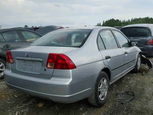 2HGES16311H902856 - 2001 HONDA CIVIC DX GRAY photo 4