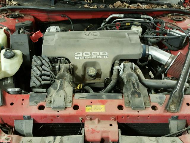 1G2WP12K6VF318336 - 1997 PONTIAC GRAND PRIX RED photo 7