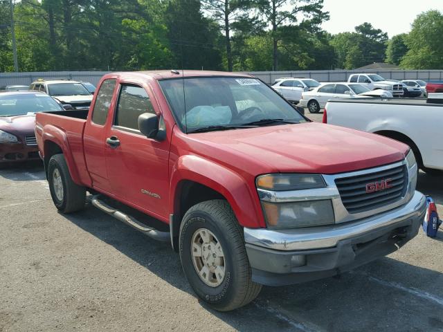 1GTDS196858259773 - 2005 GMC CANYON RED photo 1