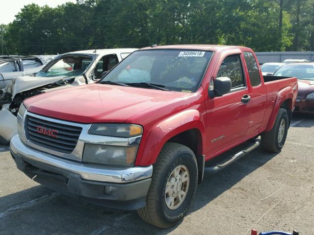 1GTDS196858259773 - 2005 GMC CANYON RED photo 2
